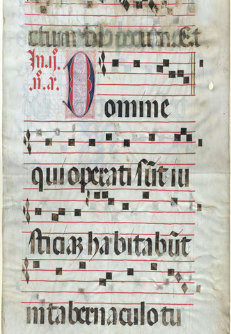 Antiphonal chants for All Saint's Day, 16th or 17th century. Source: University of Iowa 