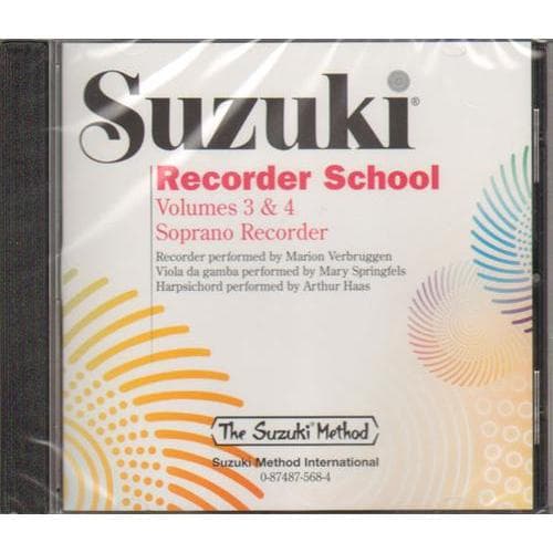  Suzuki Recorder School CD, Volumes 3 and 4, Soprano, Performed by Verbruggen 