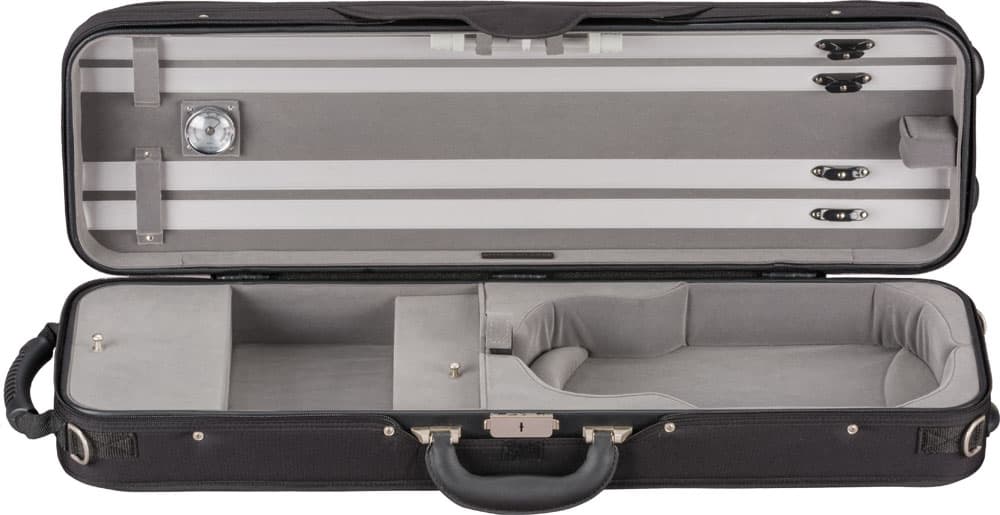  (B) Eagle Hill-Style Violin Case Silver 4/4 Size 