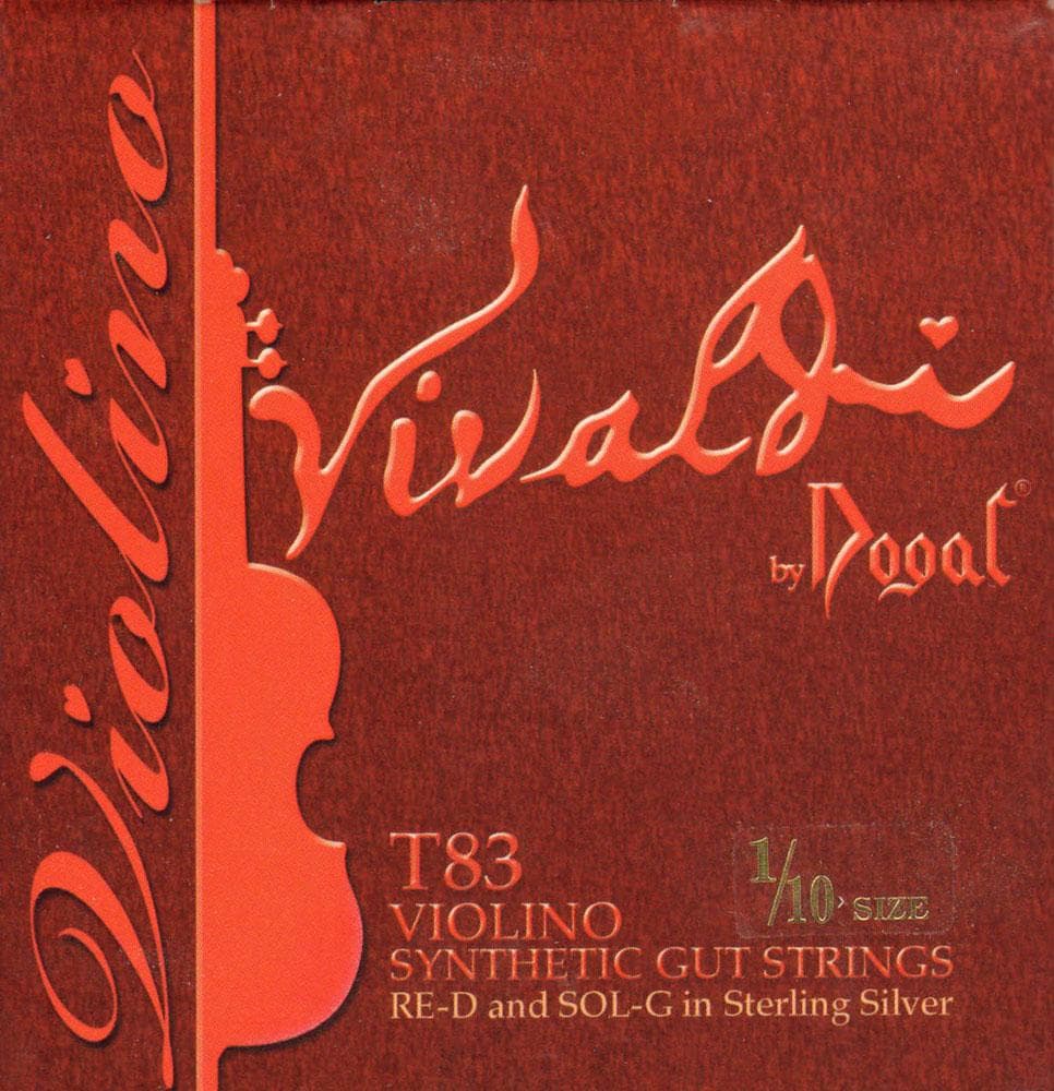  Dogal Vivaldi Violin String Set 1/10 Size Medium 