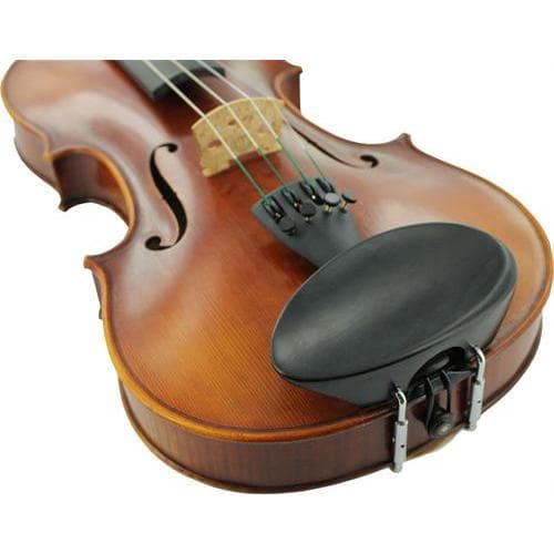  Flesch Ebony Violin Chinrest (fits 1/2 size) - Center Mounted with No Hump 