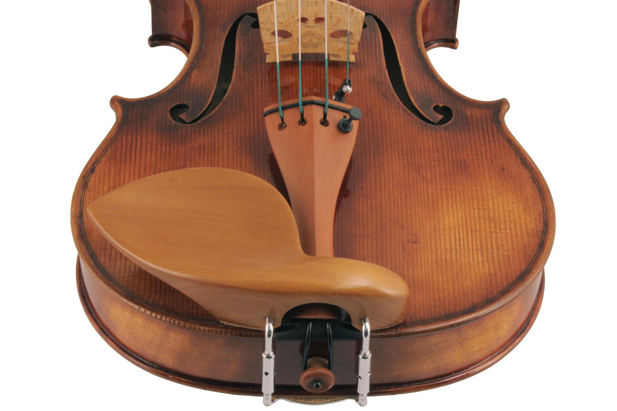  Strad Boxwood Violin Chinrest - Large Plate with Hump 