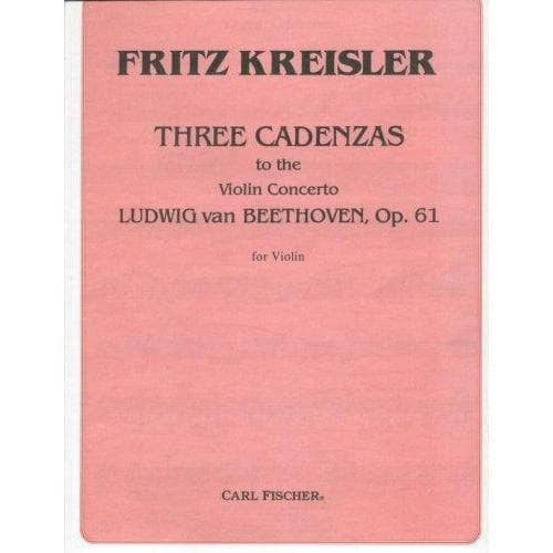  Beethoven - Cadenzas for Beethoven's Violin Concerto, Opus 61 - Violin - arranged by Fritz Kreisler - Carl Fischer 