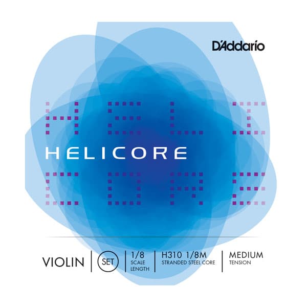  D'Addario Helicore Violin Set 1/8 Size Medium 