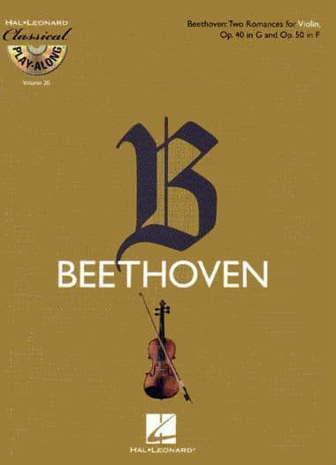  Beethoven, Ludwig - Two Romances: Op 40 and 50 - Violin - Book/CD set - Hal Leonard Publications 