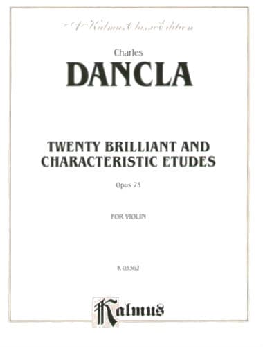  Dancla, Charles - 20 Brilliant and Characteristic Etudes Op 73 for Violin - Kalmus Publication 