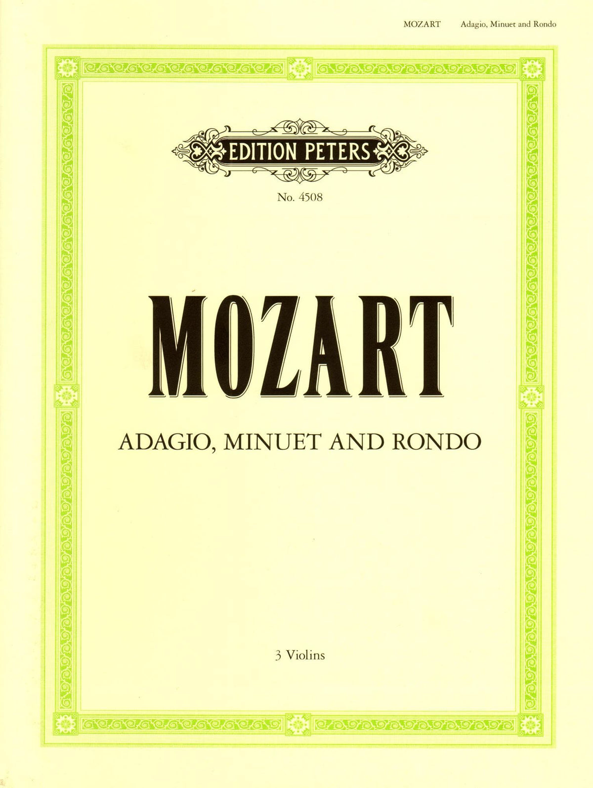 Mozart, WA - Adagio, K 261, and Two Rondos, K 269 and 373 - Violin and