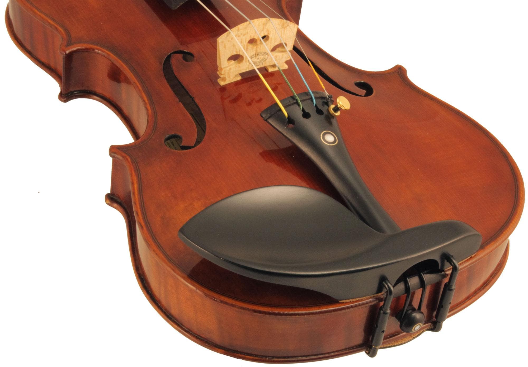  Guarneri Violin Chinrest Ebony w/ Black Clamp 