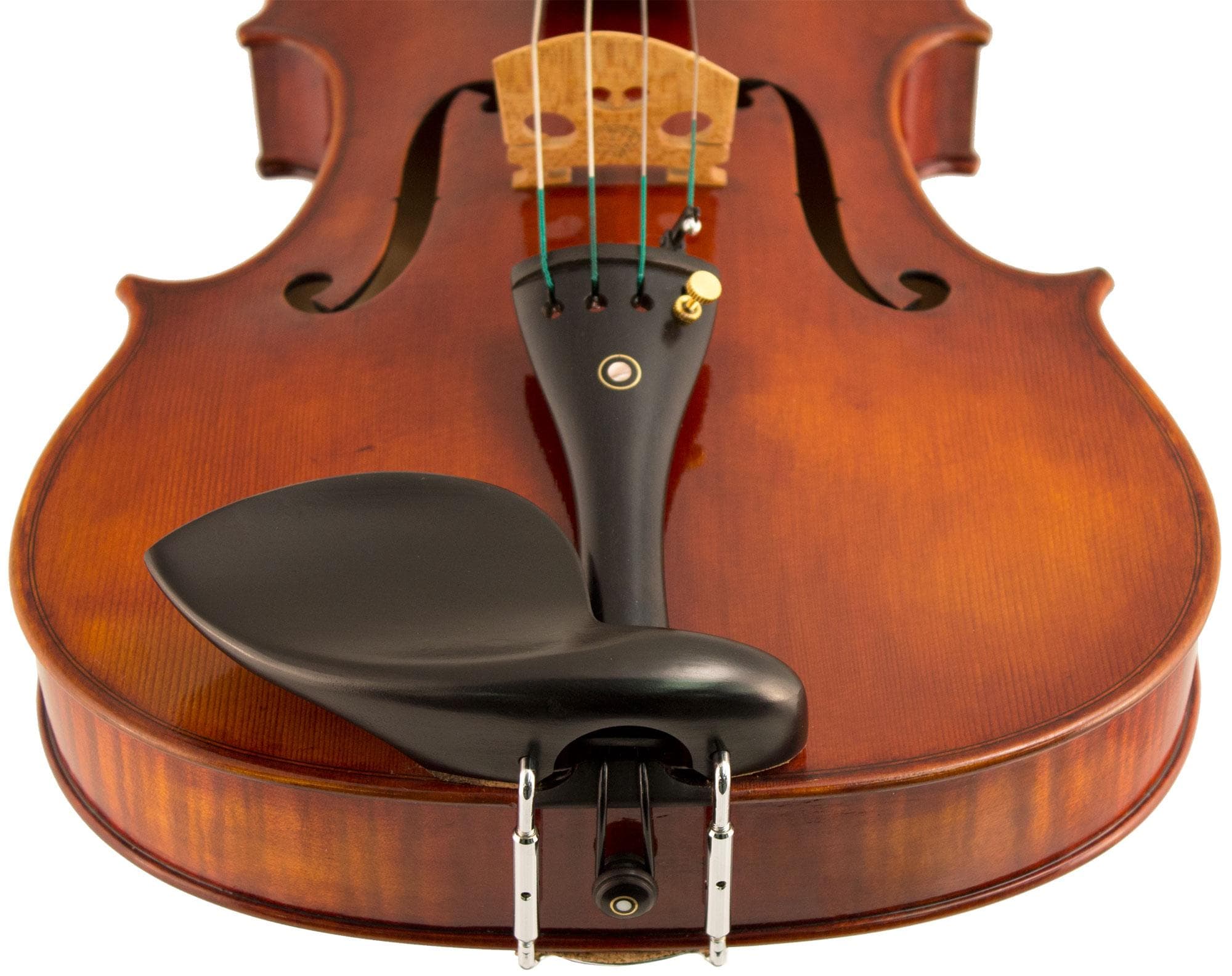  Strad Ebony Viola Chinrest - Large Plate with Hump 