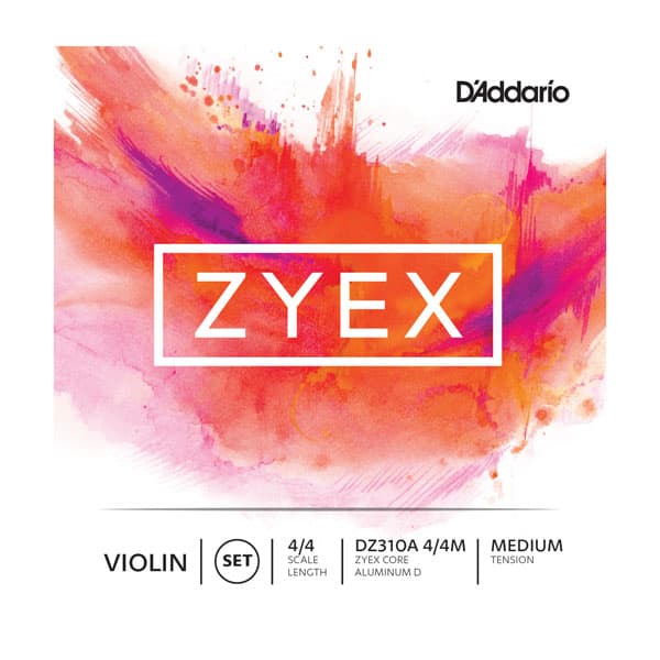  Zyex Violin String Set 4/4 Size Medium 