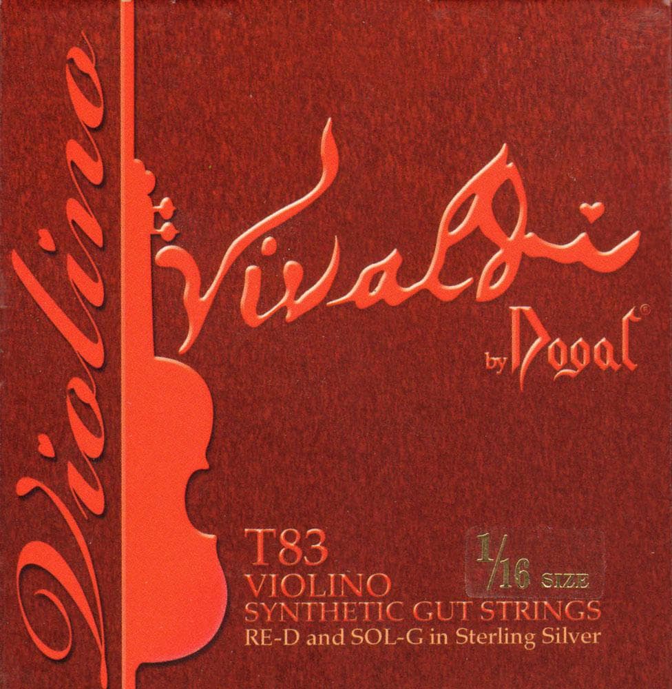  Dogal Vivaldi Violin String Set 1/16 Size Medium 