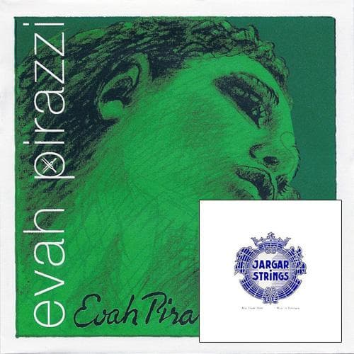  Evah Pirazzi Custom Violin String Set with Loop-End Jargar E - 4/4 size - Medium Gauge 