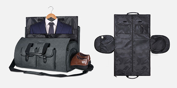 Uniquebela Carry-on Garment Bag Large Duffel Bag Suit Travel Bag Weekend Bag Flight Bag with Shoe Pouch for Men Women

 