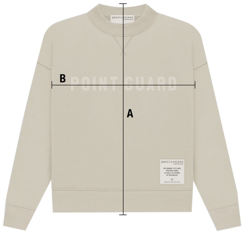 positionless sweatshirt measurements