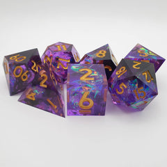 Amethyst Obscura Sharp Edge Dice Set