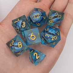 Blue dragon eye dice set