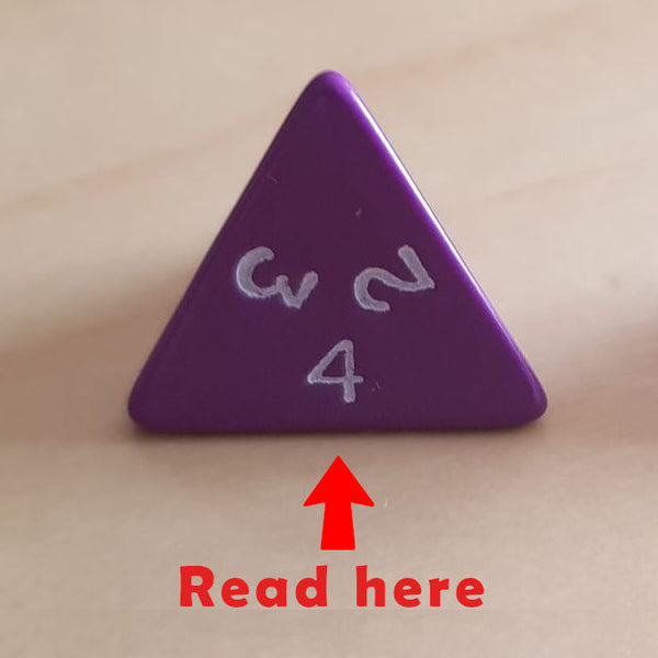 How to Read a D4 Four-Sided Die - Dice Dragons