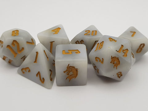 Dice set after inking