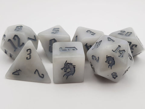 Dice set before inking