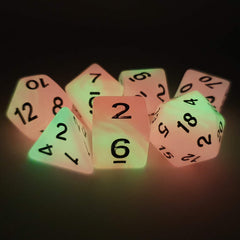 Glow in the dark dice set