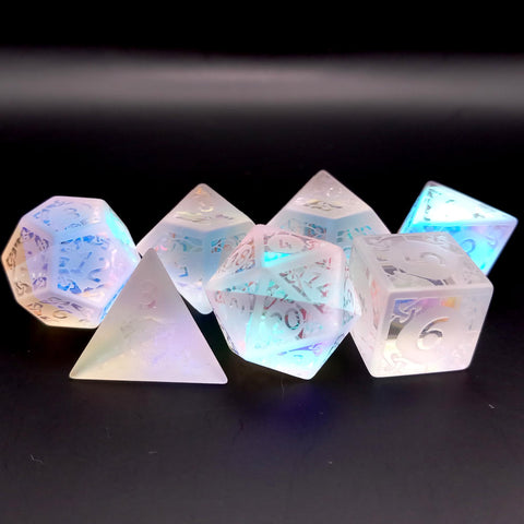 Glass D&D dice