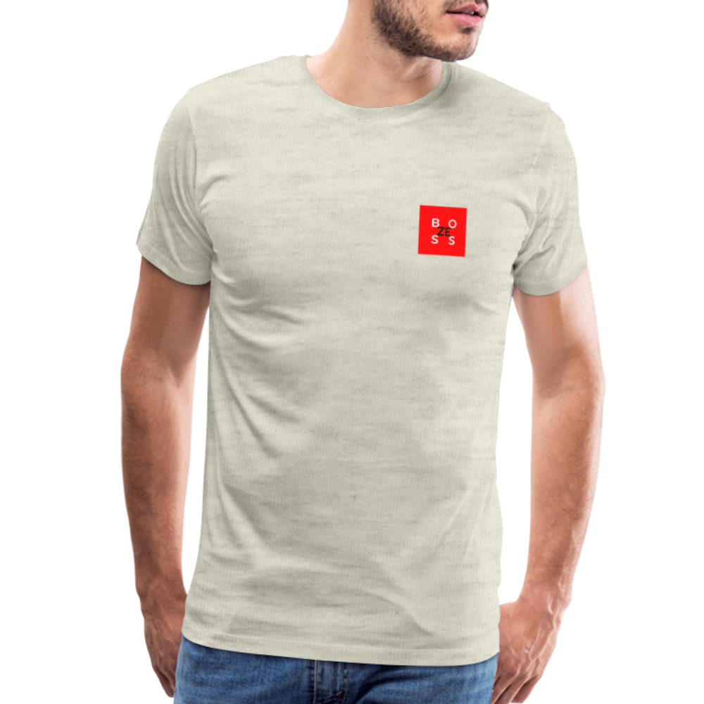 T-Shirt Homme premium ZEBOSS - C'est qui le Boss? - heather oatmeal
