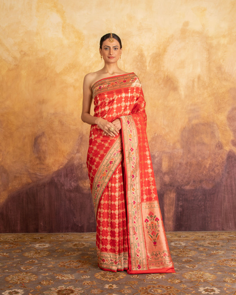 Pure Silk Paithani Sarees Archives - Mirra Clothing