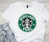 Boss Lady Fuel DTF Transfer on White T-Shirt | Luxurydtf.com