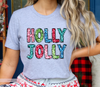 Christmas Holly Jolly transfer, Christmas DTF Prints, Christmas DTF transfers ready for press, Holly Jolly dtf, Holly Jolly ready to press | Luxurydtf.com