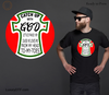 Humorous Christian-themed DTF Transfer design on black t-shirt