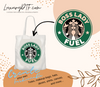Tote Bag with Boss Lady Fuel Coffee-Themed Print | LuxuryDTF.com