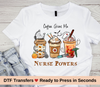 Fun Nurse Powers Halloween DTF Transfer | LuxuryDTF.com