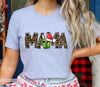 Leopard Christmas Mama DTF Transfer ready to press on most fabrics dark and light colors | luxurydtf.com