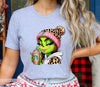 Fun Christmas grinch girl DTF transfer ready to press full color transfers | luxurydtf.com