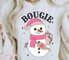 Boujee Snowman DTF Transfer ready to press on dark or light fabrics | Luxurydtf.com