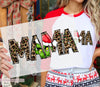 Leopard Christmas Mama DTF Transfer ready to press on most fabrics dark and light colors | luxurydtf.com