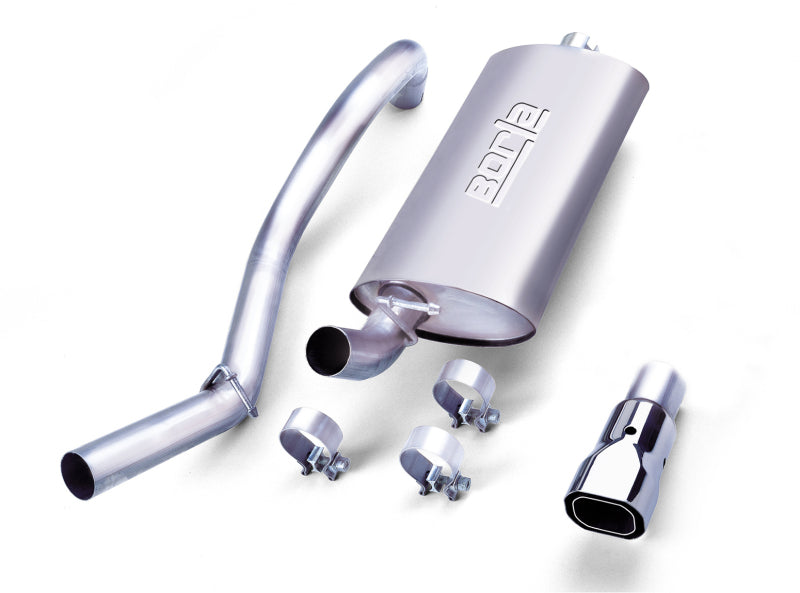 Borla Touring Cat-Back Exhaust System (Polished Tip): Jeep Wrangler 1997 - 1999 (2.5L & 4.0L)