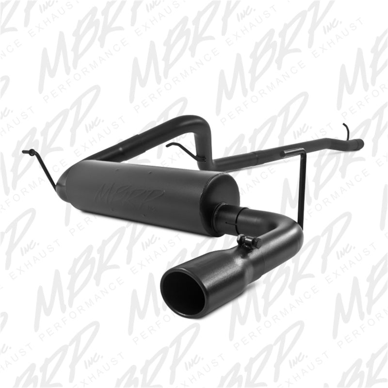 MBRP Cat Back Exhaust System (Black): Jeep Wrangler / Rubicon JK 3.6L 2012 - 2018 (2-Door & 4-Door)