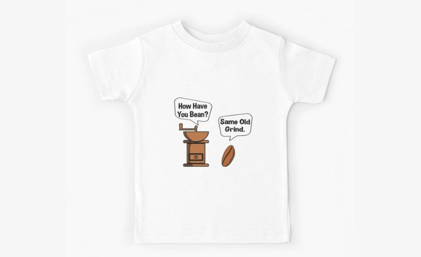Coffee T-Shirt Bean and grinder