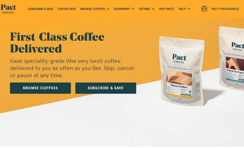 Best Coffee Subscriptions UK - Pact Coffee