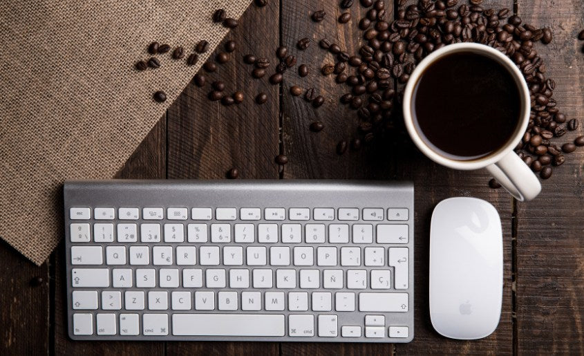 Keyboard and Coffee