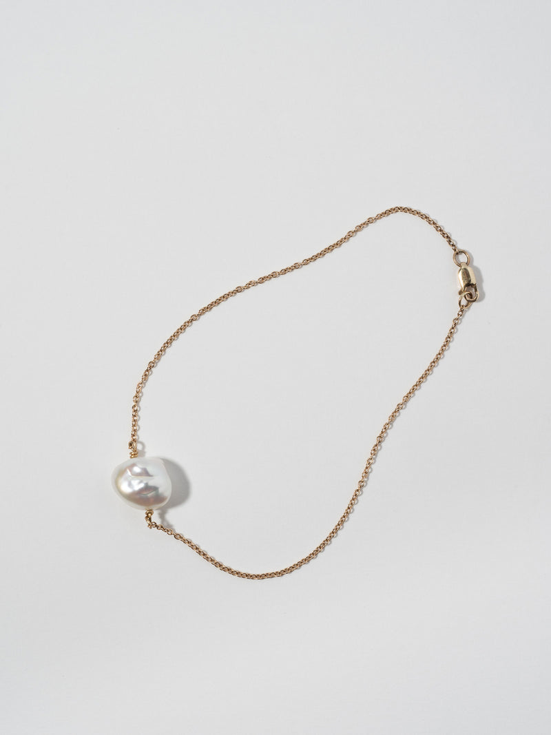 Peach Japanese Keshi Pearl Necklace on Gold Nautical Chain by Sage Mac –  The Sage Lifestyle