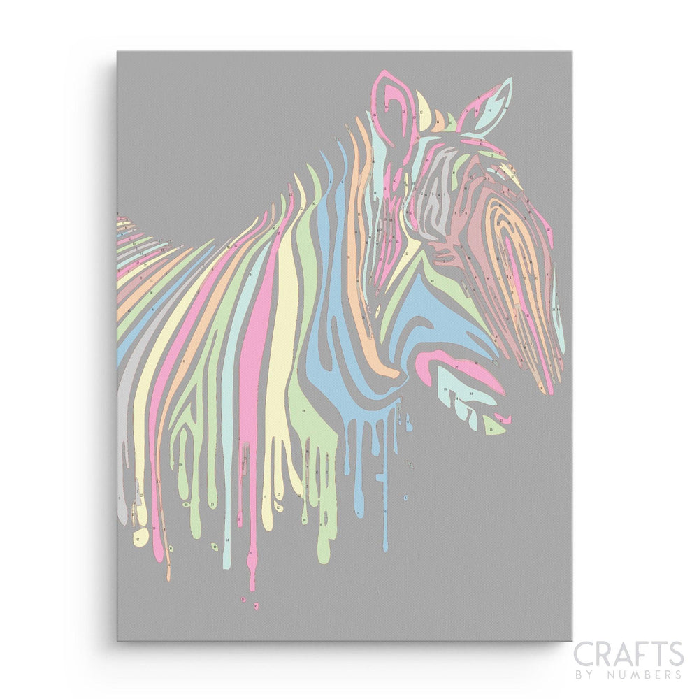 Paint by numbers for adults Rainbow Zebra - Striped Animal on a Colorful  Artistic Background - Paint by numbers for adults - Paint by numbers