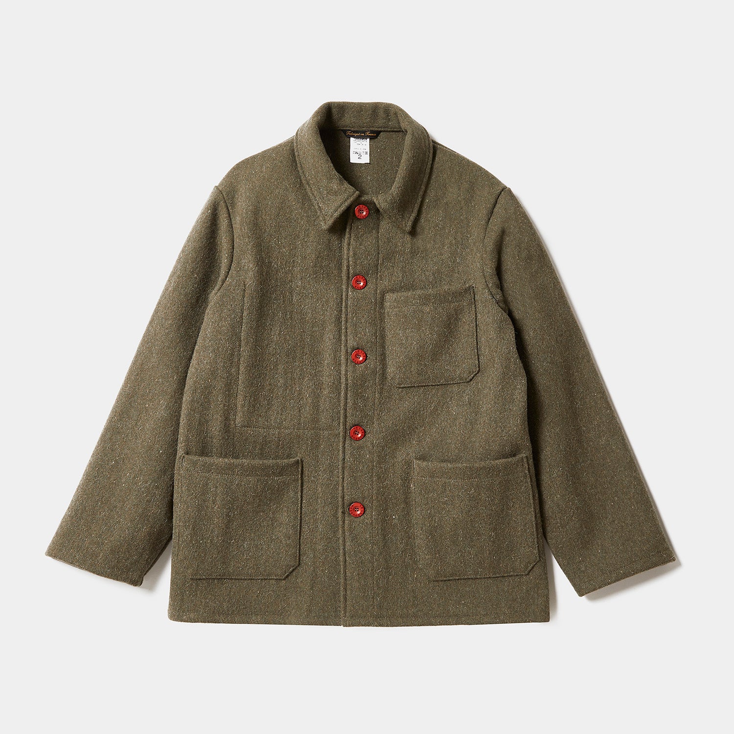 Le Laboureur Wool Work Jacket Khaki Wood Meadow