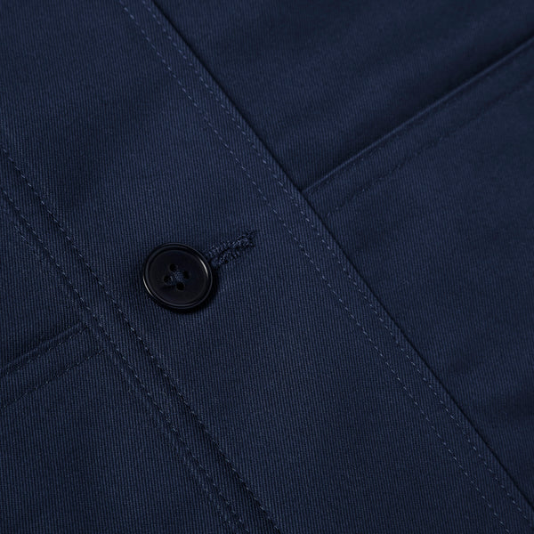 Wood & Meadow Work Jacket in Dark Navy Drill | Worker Jacket | Chore ...