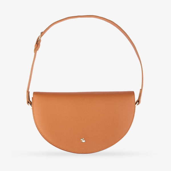 Mini Moon Circle Crossbody Bag Tan