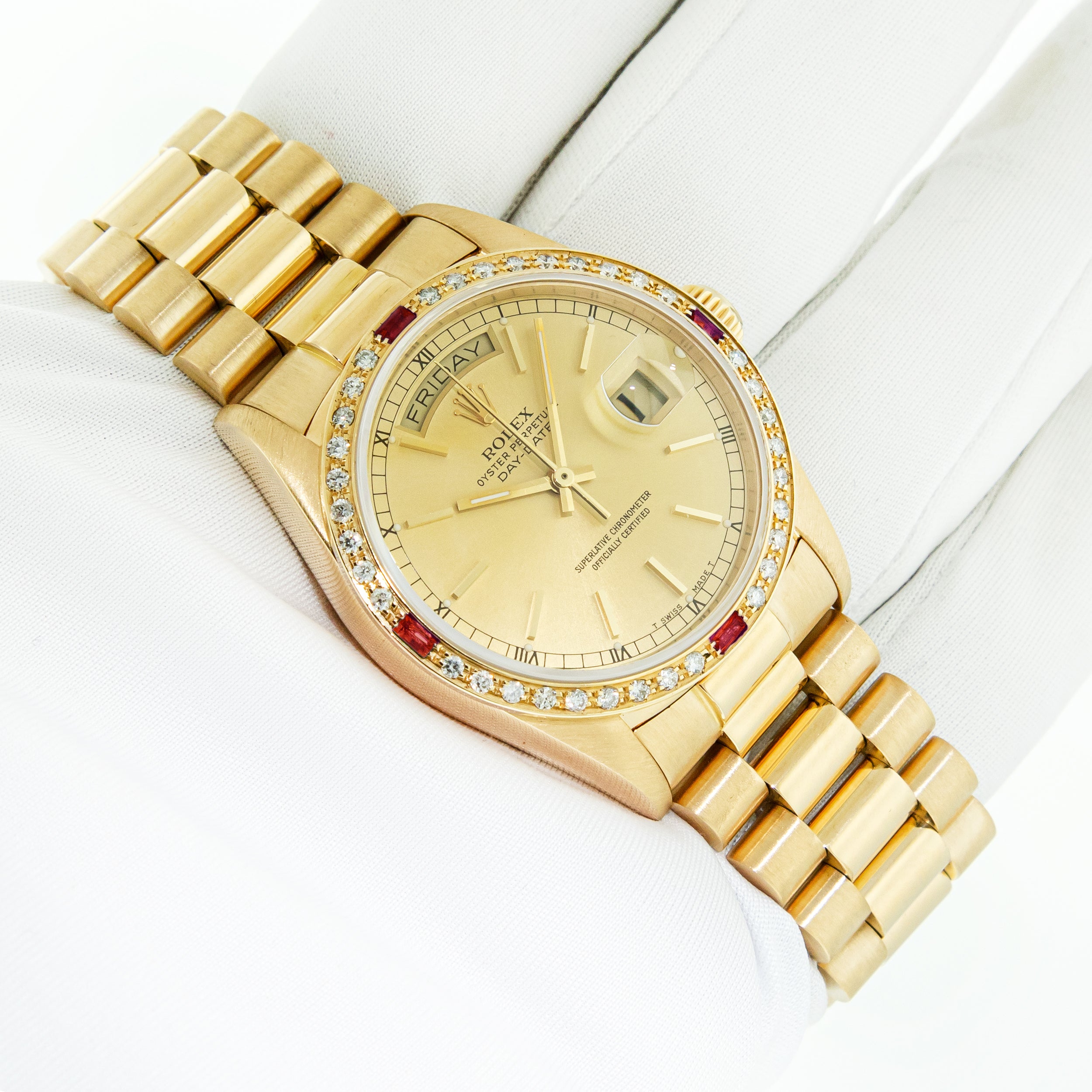 Gold Rolex Day-Date x Louis Vuitton Gloves & Belt. www.instagram.com/thegmi