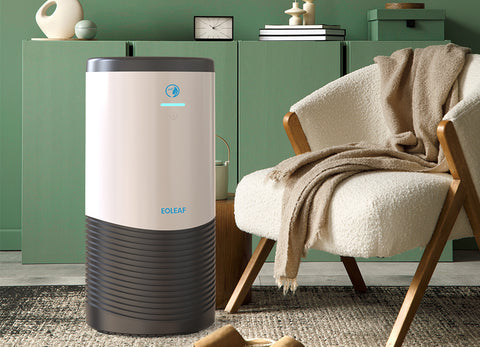 Eoleaf's AERO PRO 100 air purifier in a bright room