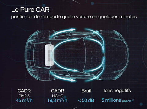 Un schéma de la façon dont le Pure CAR purifie l’air