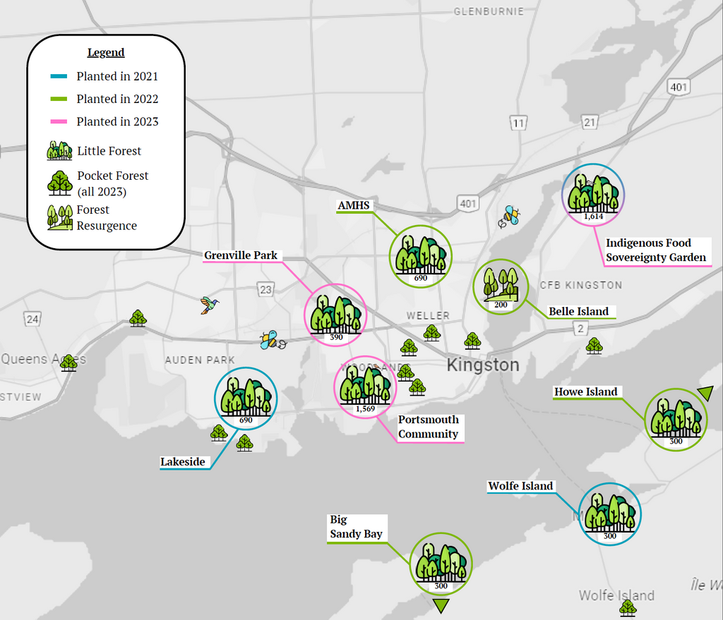 Wondering where you can visit a little forest? Here's our planting map.